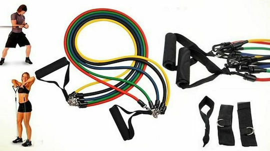 Clever CleverFit Röhrenförmige Bänder für das Training mit Griffen Set 5Stück Mehrfarbig