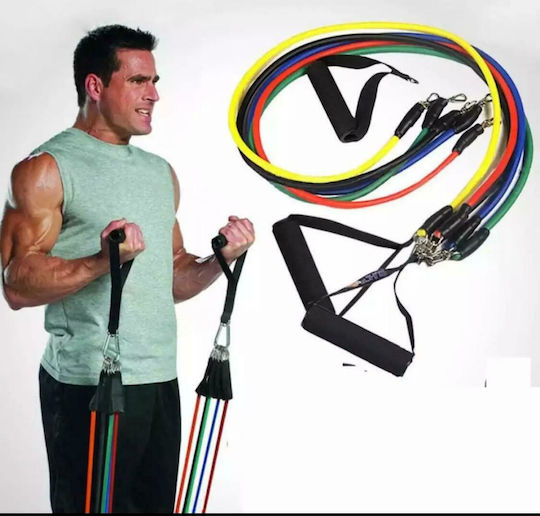 Clever CleverFit Röhrenförmige Bänder für das Training mit Griffen Set 5Stück Mehrfarbig