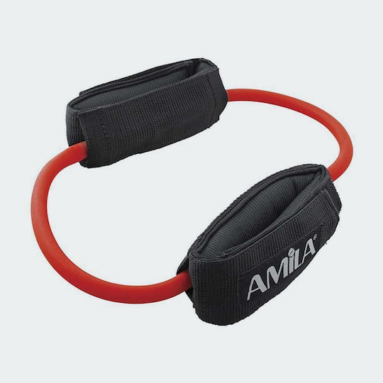 AMILA Widerstandsbänder Schlauchschlaufe Schwer mit Griffen Rot 0.37m