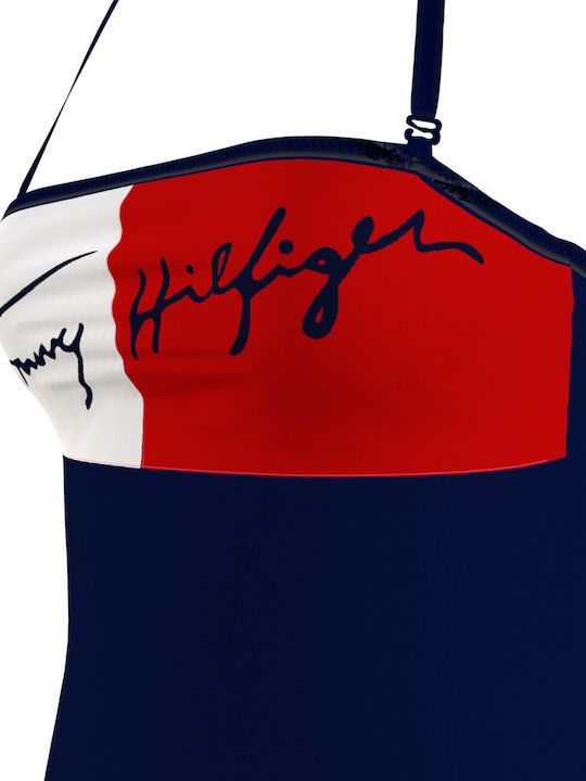 One Piece Swimsuit with Removable Padding Navy Blue