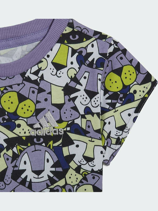 Kinder-Set mit Shorts Sommer 2Stück Lila x Marimekko
