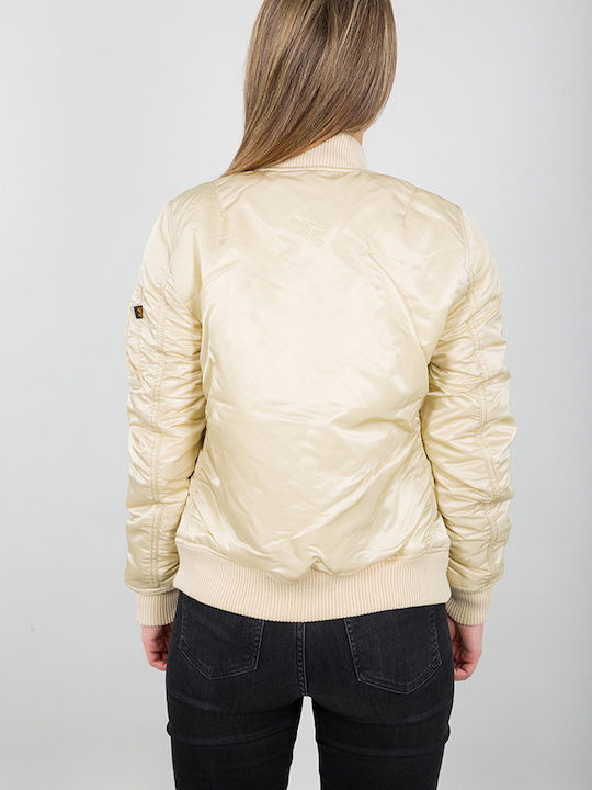 VF 59 Κοντό Γυναικείο Bomber Jacket Μπεζ