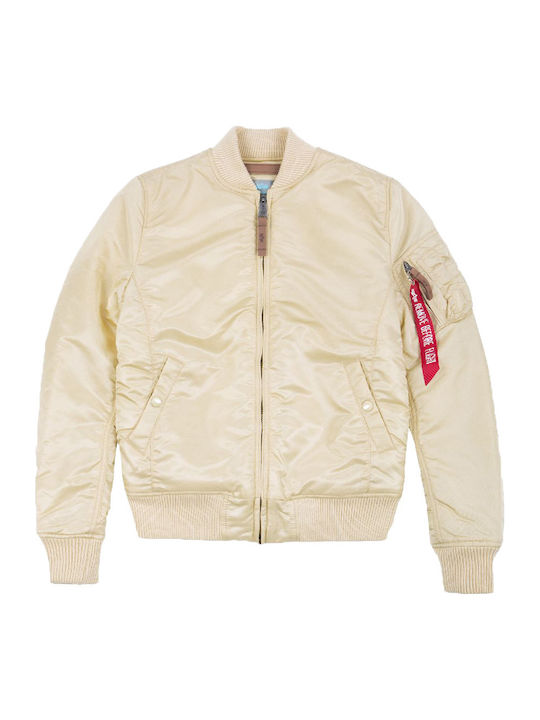 VF 59 Κοντό Γυναικείο Bomber Jacket Μπεζ