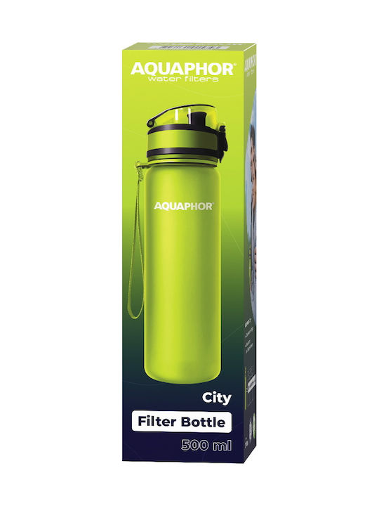 Aquaphor City Wasserflasche mit Filter 500ml Grün