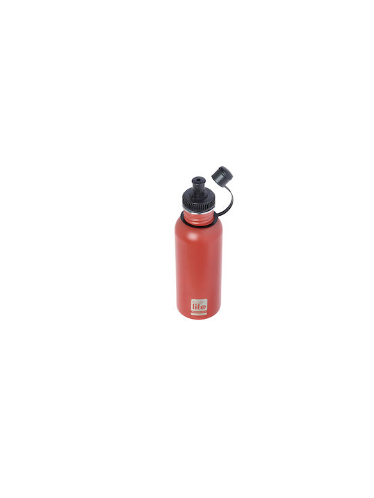 Ecolife Coral Sport Ανοξείδωτο Παγούρι 600ml Κόκκινο