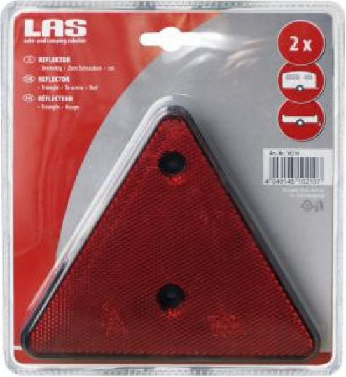 Carner Truck Reflector Reflective Screw Triangles 140x160mm Red 2pcs