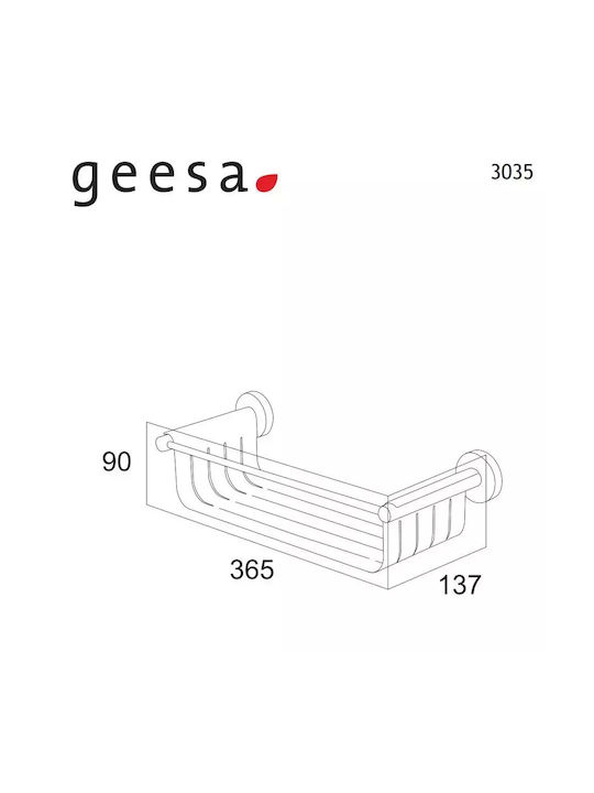 Geesa Tiger Σπογγοθήκη Επιτοίχια Inox Ασημί