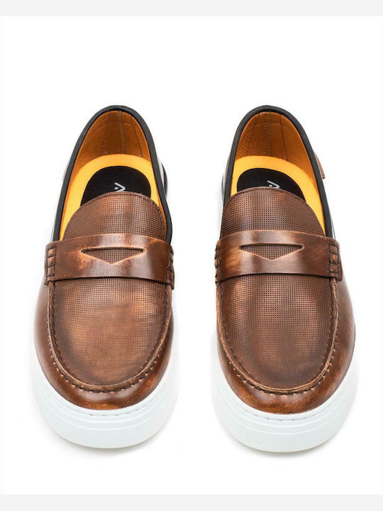Carson Δερμάτινα Ανδρικά Loafers Camel