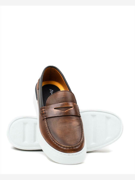 Carson Δερμάτινα Ανδρικά Loafers Camel