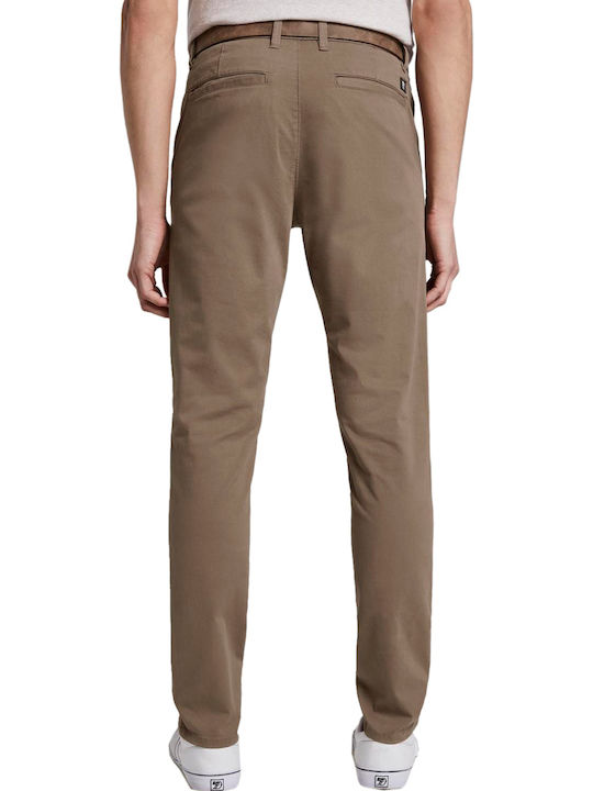 Tom Tailor Men's Trousers Chino Elastic in Slim Fit Brown