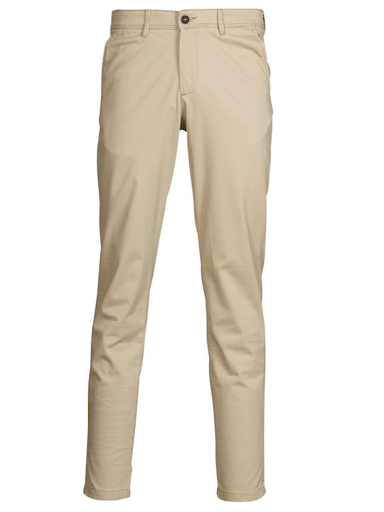 Marco Hose Chino Elastisch in Schlanker Passform Beige