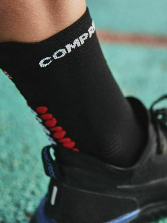 Compressport Pro Racing Socks V4.0 High Running Κάλτσες Μαύρες