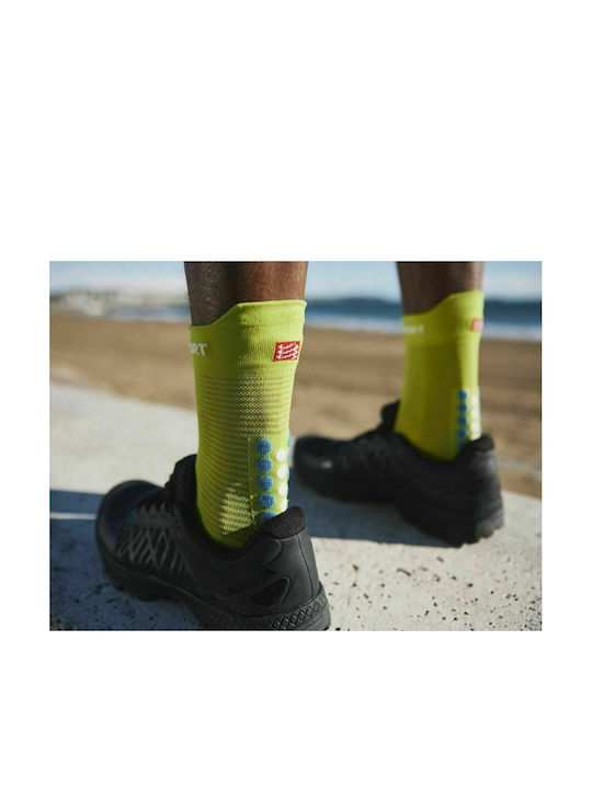 Compressport Pro Racing V4.0 High XU00046B-707 Laufsocken Gelb 1 Paar
