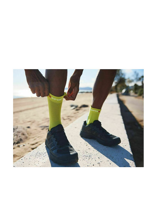 Compressport Pro Racing V4.0 High XU00046B-707 Laufsocken Gelb 1 Paar