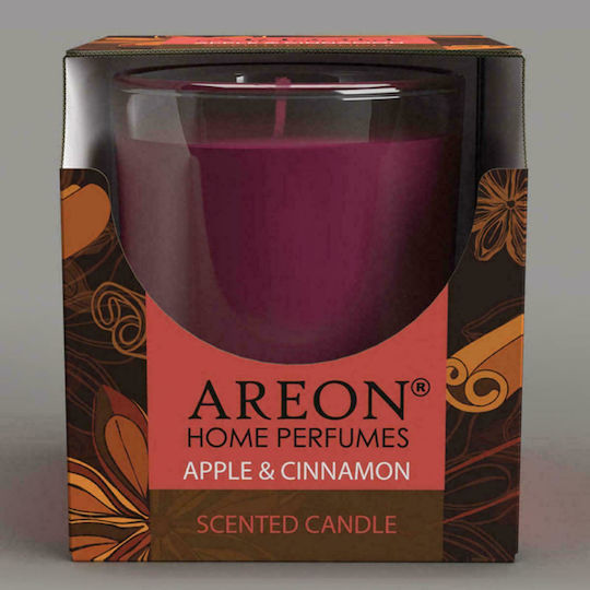 Areon Aromatic Candle in Jar with Apple Cinnamon Perfume 120gr