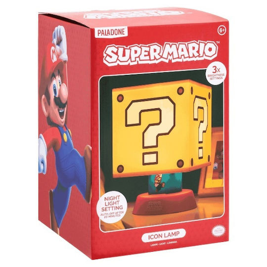 Paladone Kids Decorative Lamp Super Mario Question Block Yellow 18x18x26.6εκ.