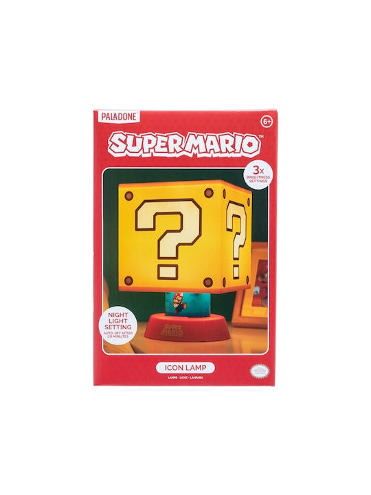 Paladone Kids Decorative Lamp Super Mario Question Block Yellow 18x18x26.6εκ.