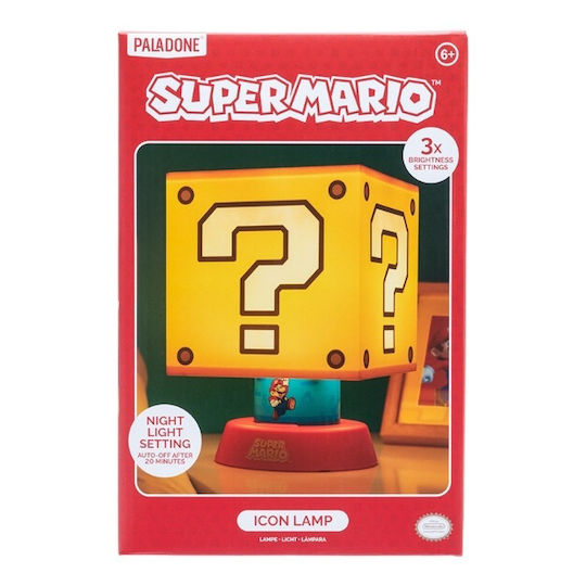 Paladone Kinder Dekorative Lampe Super Mario Question Block Gelb 18x18x26.6εκ.