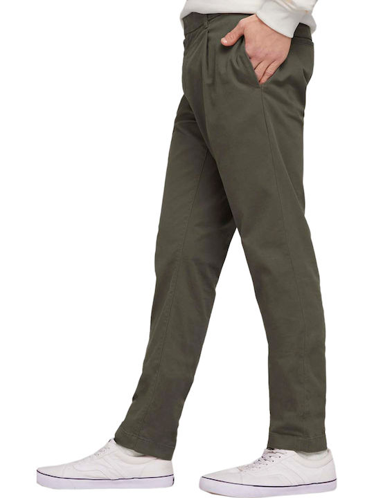 Trousers Chino in Slim Fit Green