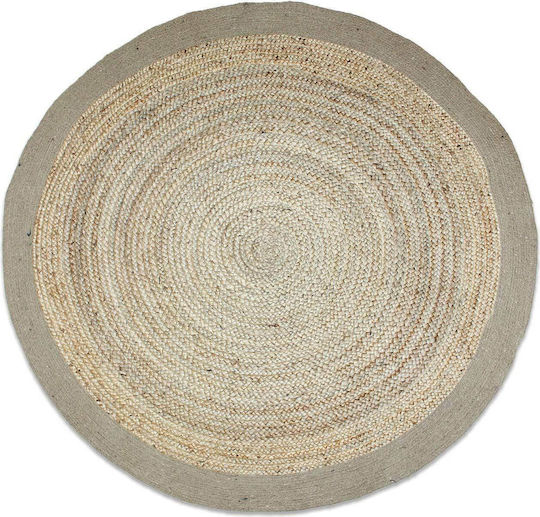 Klonaras Zolino Handmade Rug Round Summer from Jute Beige