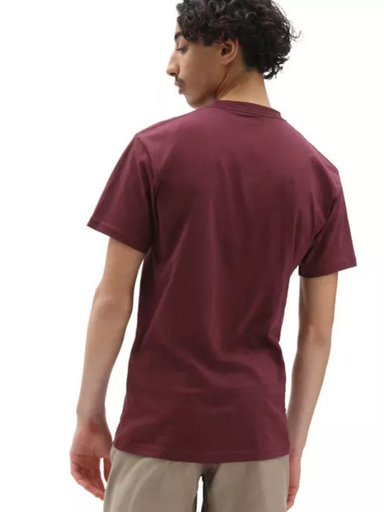 Vans T-shirt Bărbătesc cu Mânecă Scurtă Burgundy