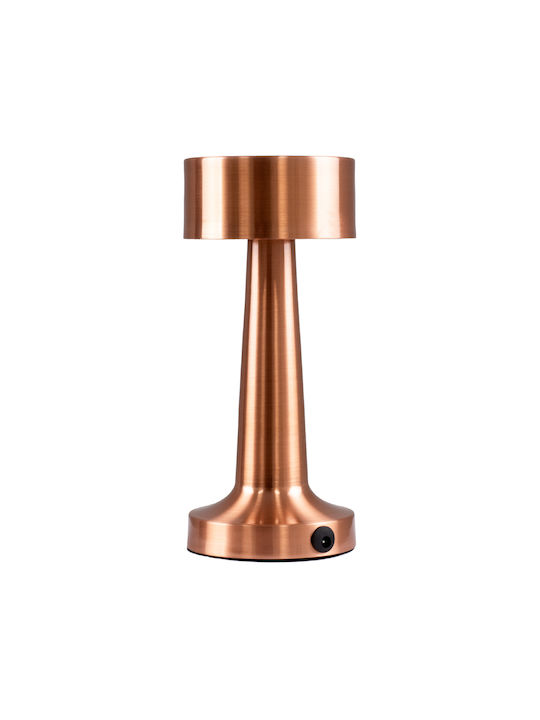 GloboStar Bella Metall Tischlampe LED mit Kupfer Schirm und Basis