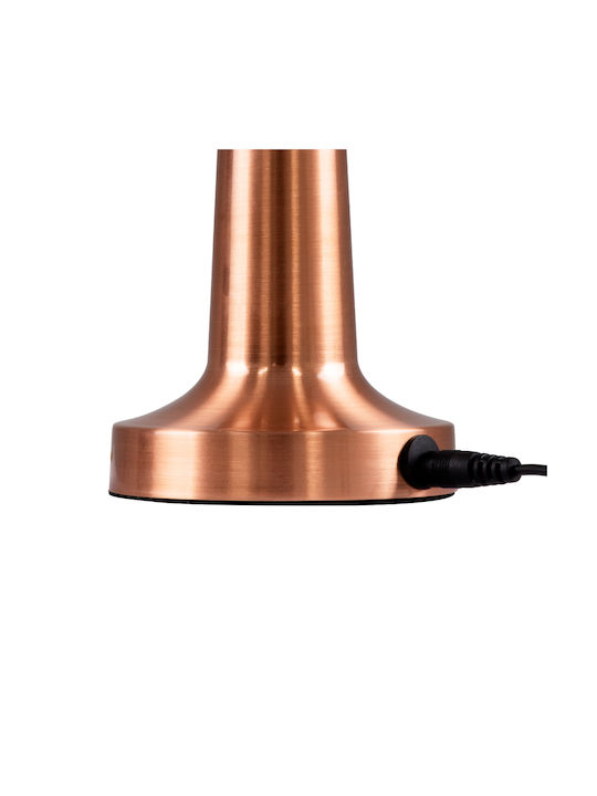 GloboStar Bella Metall Tischlampe LED mit Kupfer Schirm und Basis