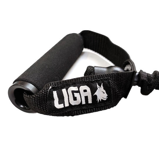 Liga Sport Λάστιχο Γυμναστικής Σωληνωτό με Λαβές Μαύρο