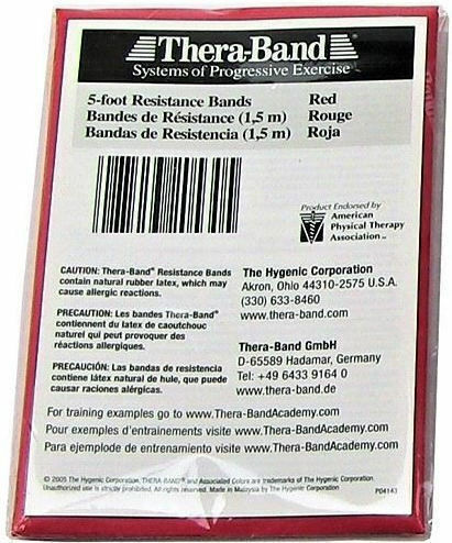 Thera-Band Widerstandsbänder Elastisches Band Mäßig Rot 1.5m 1.524m
