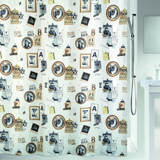 Spirella Pose Duschvorhang Stoff 180x200cm Beige Spirella Pose Duschvorhang Stoff 180x200cm Beige