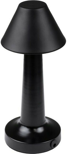 GloboStar Molly Metal Table Lamp for GU10 Fitting with Black Shade and Base