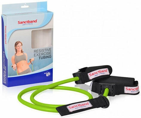 Sanctband Resistance Band Gymtube Moderate with Handles Green 1.2m