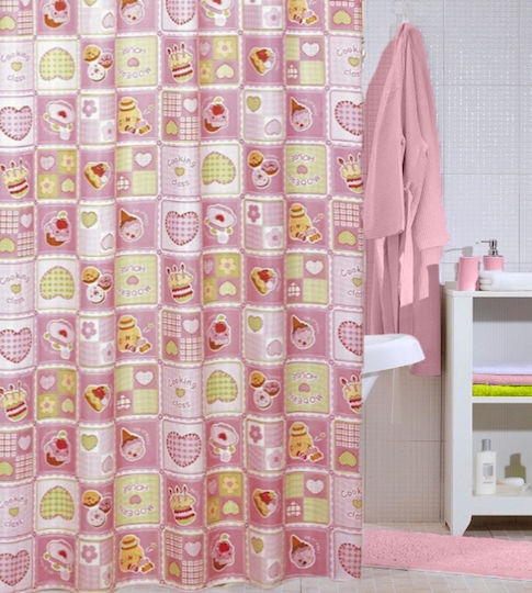 Meusch Cookie Κουρτίνα Υφασμάτινη 180x200cm Pink