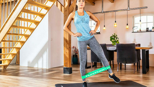 Tunturi Mini Bandă de rezistență pentru exerciții Bucla Mediu Verde 0.64m
