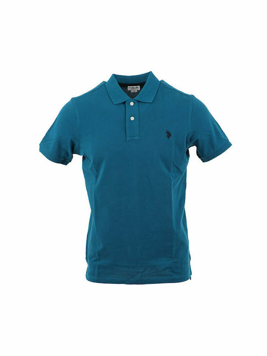 Polo Short Sleeve Blouse Petrol Blue