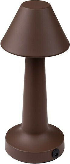GloboStar Molly Metal Table Lamp LED with Brown Shade and Base