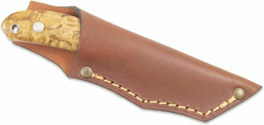 Casstrom Mini Hunter Messer Braun in Lederhülle
