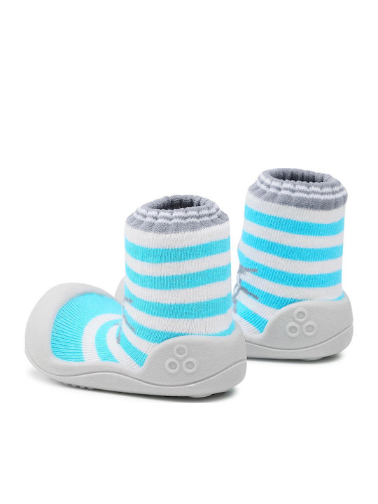 Attipas Kids' Long Slipper Socks Light Blue