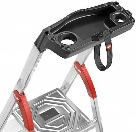 Hailo Profiline S 150 XXL Ladder Aluminum with 2+1 Steps 138cm