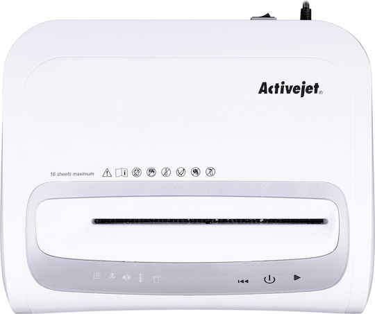 Active Jet Distrugător de Documente Micro Cut 16 Foi cu Coș 28lt