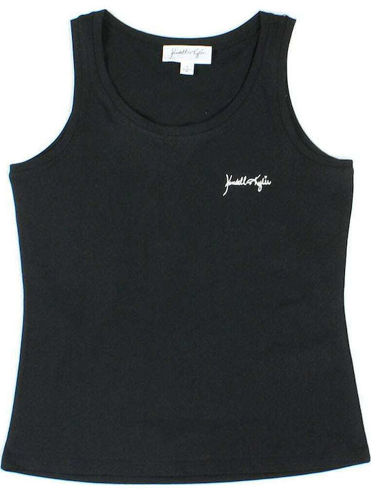 Damen Sport Bluse Ärmellos Schwarz
