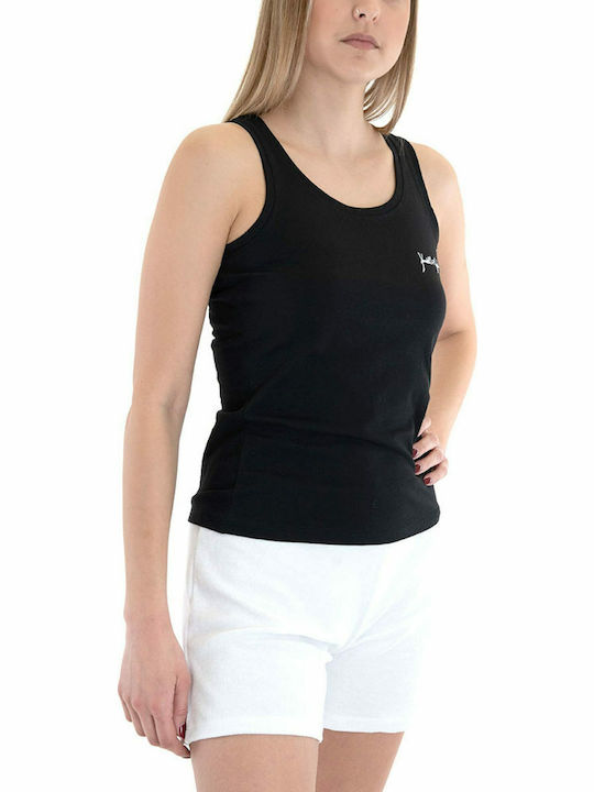 Damen Sport Bluse Ärmellos Schwarz