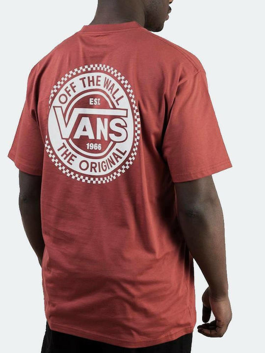 Vans Ανδρικό T-shirt Κόκκινο με Λογότυπο