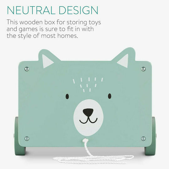 Navaris Children's Storage Box made of Wood Turquoise 26.4x20x25.8cm 1pcs