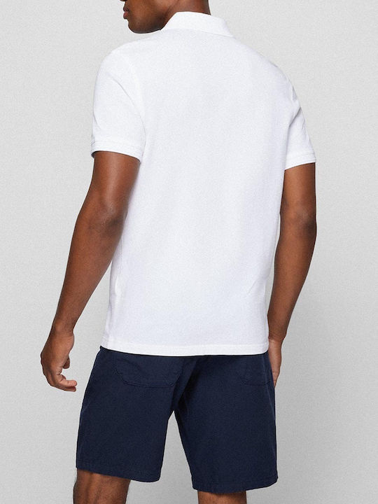 Hugo Boss Ανδρικό T-shirt Κοντομάνικο Polo Λευκό