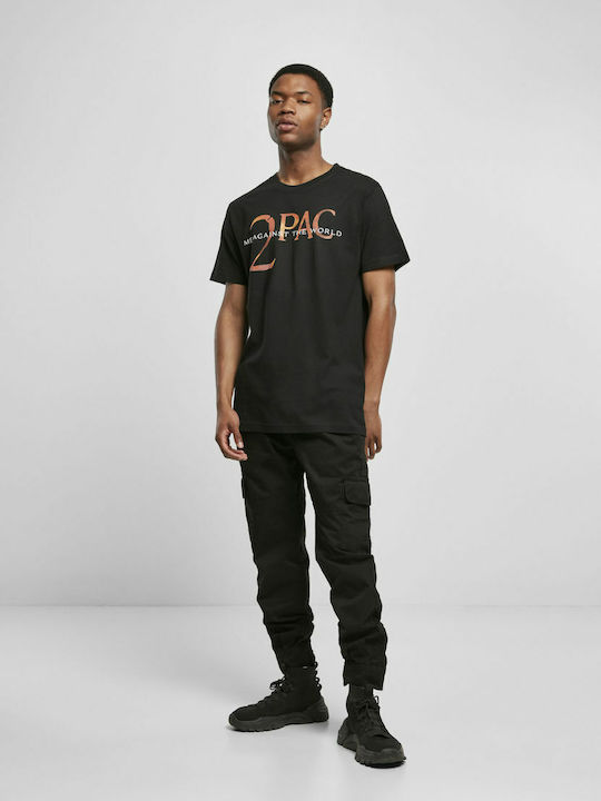 Mister Tee 2Pac Matw Tracklist MT1467 T-shirt Μαύρο Βαμβακερό