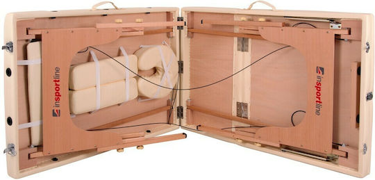 inSPORTline Japane Wooden Folding Brown Massage and Physiotherapy Bed 195x70cm