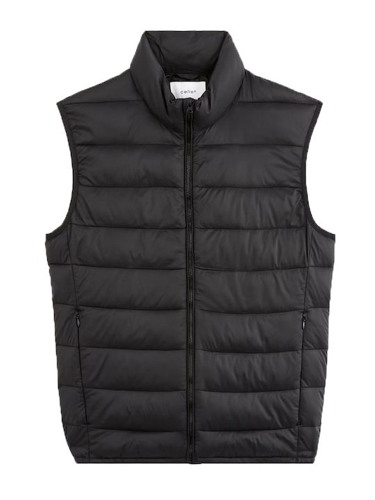 Bulock Men's Sleeveless Puffer Jacket Black