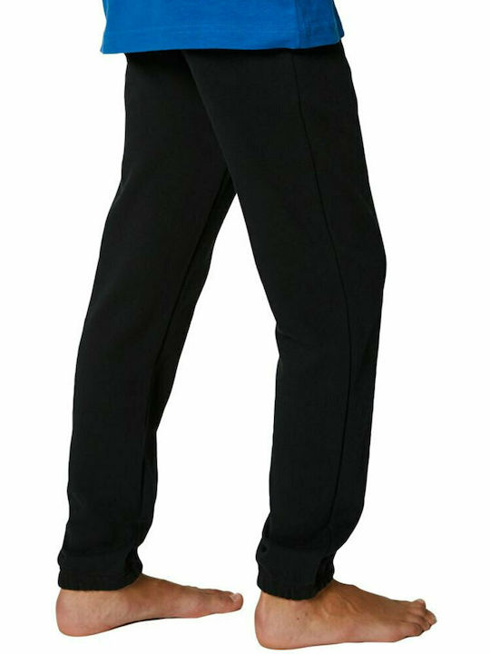 Fox Men's Fleece Sweatpants with Rubber Black