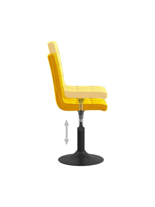 Rotativă Scaun Vizitator în Culoare Galben 40x52x102cm 4buc